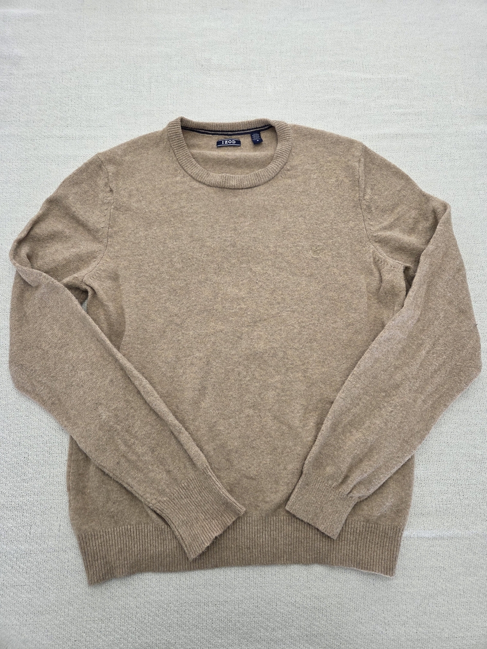 Izod Men's Crewneck Sweater in Taupe Brown